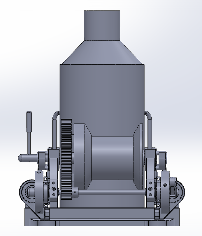 带离合器的 2x1 气缸蒸汽机操作绞车